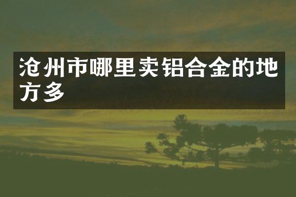 沧州市哪里卖铝合金的地方多