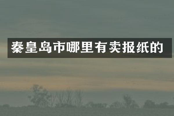 秦皇岛市哪里有卖报纸的