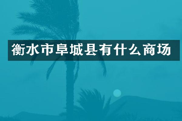 衡水市阜城县有什么商场