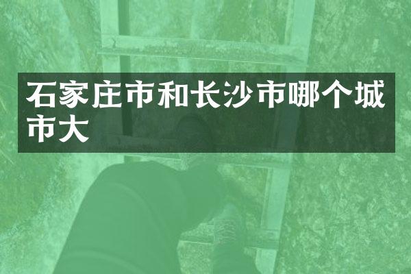 石家庄市和长沙市哪个城市大