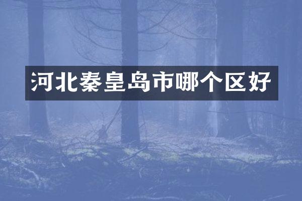 河北秦皇岛市哪个区好