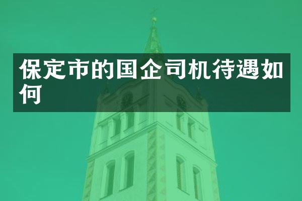 保定市的国企司机待遇如何