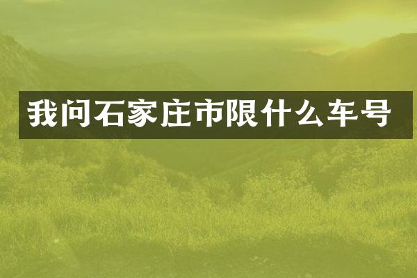 我问石家庄市限什么车号