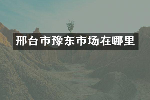 邢台市豫东市场在哪里