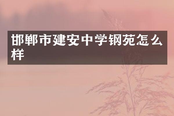 邯郸市建安中学钢苑怎么样