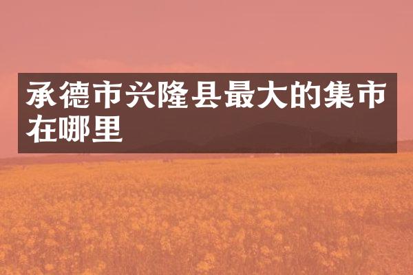 承德市兴隆县最大的集市在哪里