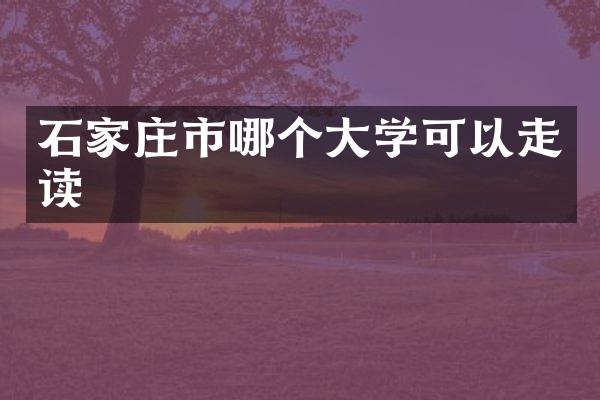 石家庄市哪个大学可以走读