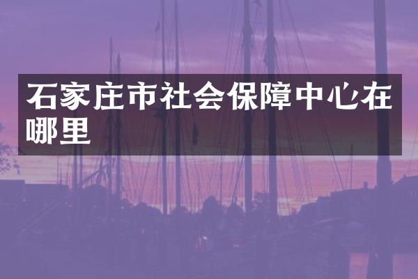 石家庄市社会保障中心在哪里