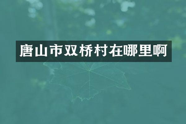 唐山市双桥村在哪里啊