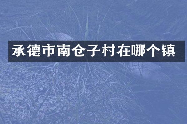 承德市南仓子村在哪个镇