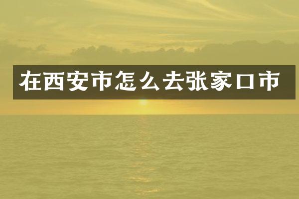 在西安市怎么去张家口市