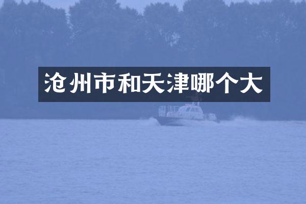 沧州市和天津哪个大