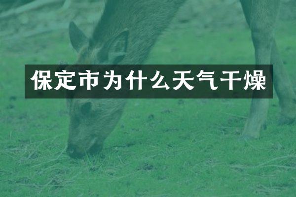 保定市为什么天气干燥