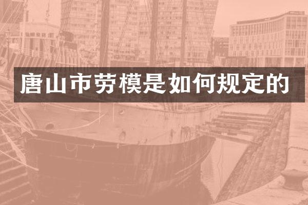 唐山市劳模是如何规定的