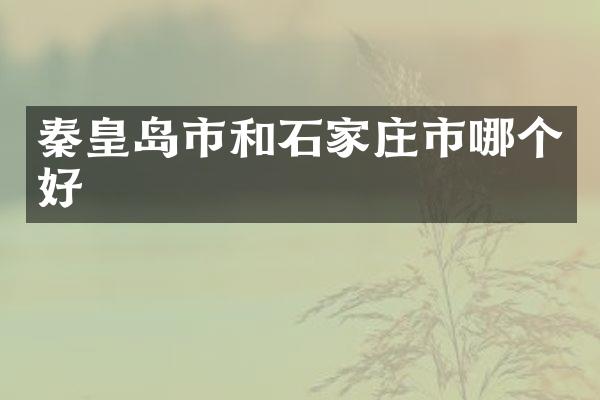 秦皇岛市和石家庄市哪个好
