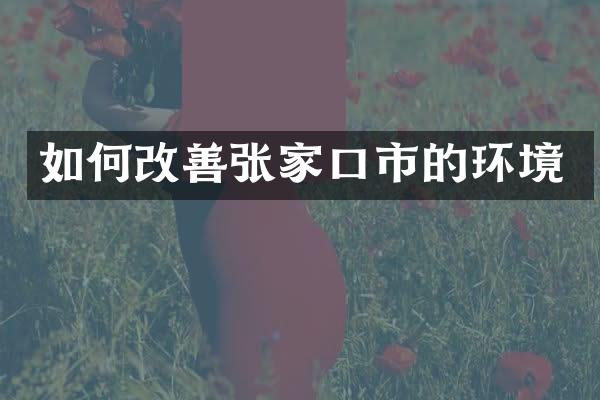 如何改善张家口市的环境
