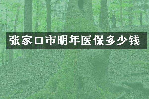 张家口市明年医保多少钱
