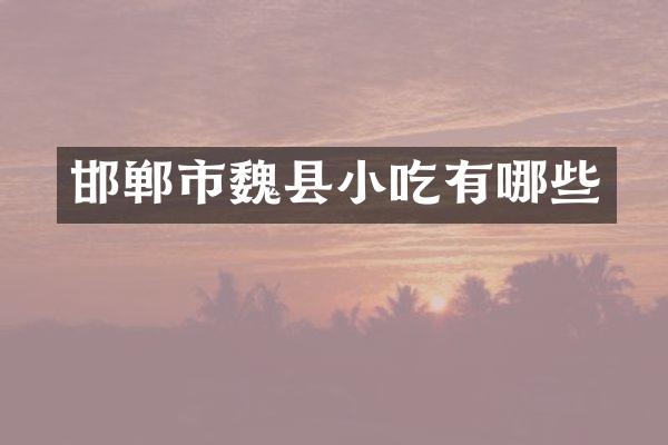 邯郸市魏县小吃有哪些
