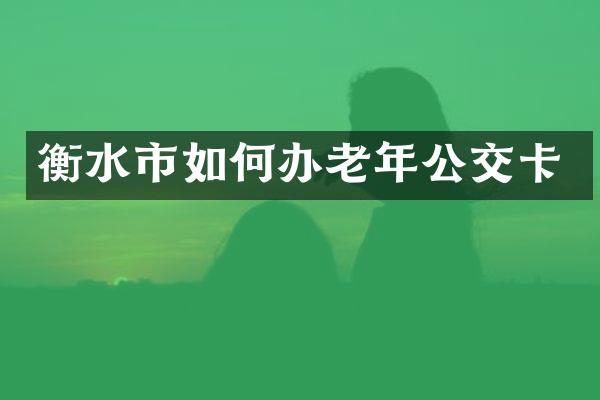 衡水市如何办老年公交卡