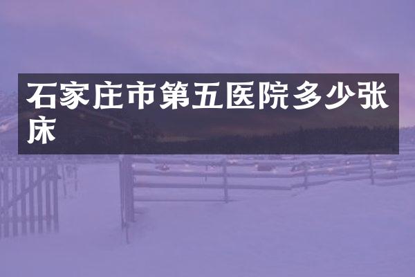 石家庄市第五医院多少张床