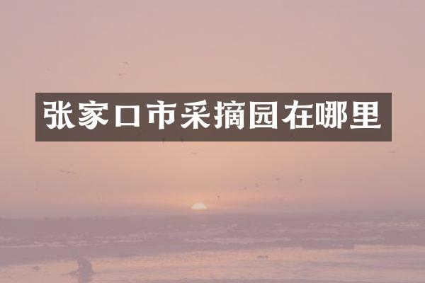 张家口市采摘园在哪里