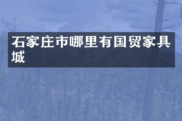 石家庄市哪里有国贸家具城