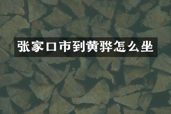 张家口市到黄骅怎么坐