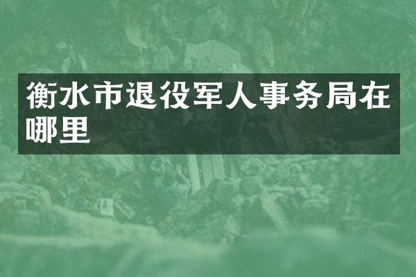 衡水市退役军人事务局在哪里