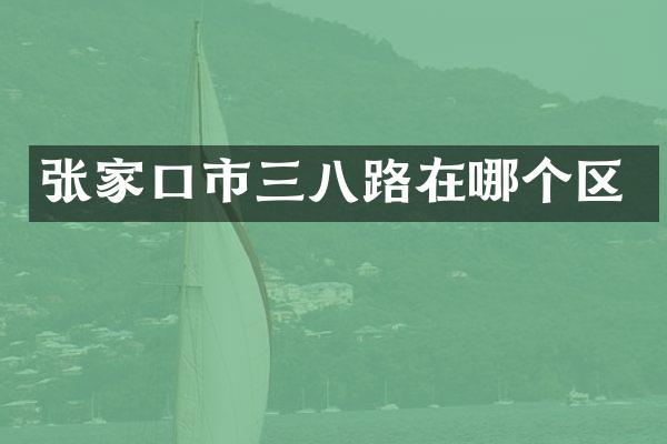 张家口市三八路在哪个区