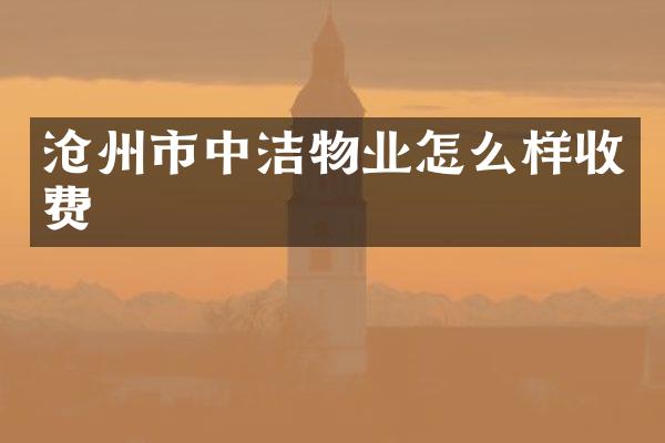 沧州市中洁物业怎么样收费
