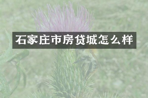 石家庄市房贷城怎么样