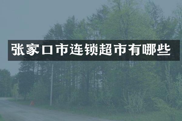 张家口市连锁超市有哪些