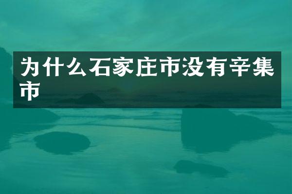为什么石家庄市没有辛集市