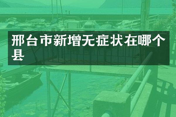 邢台市新增无症状在哪个县