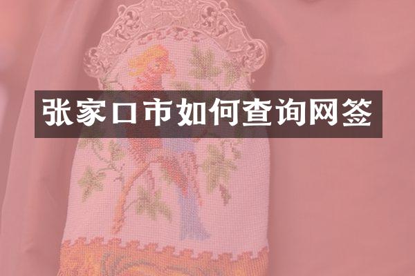 张家口市如何查询网签