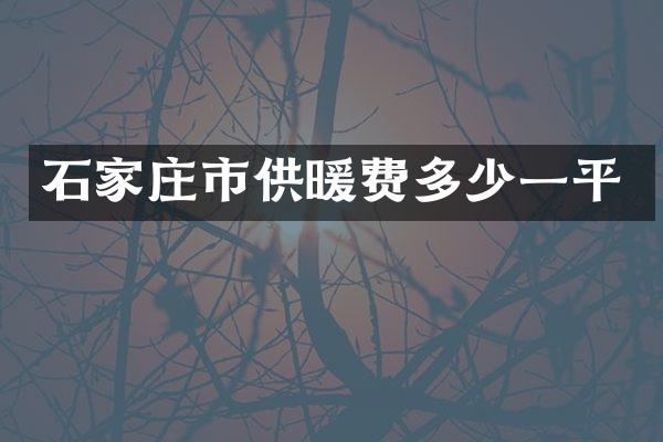 石家庄市供暖费多少一平