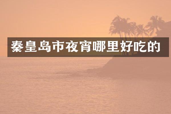 秦皇岛市夜宵哪里好吃的
