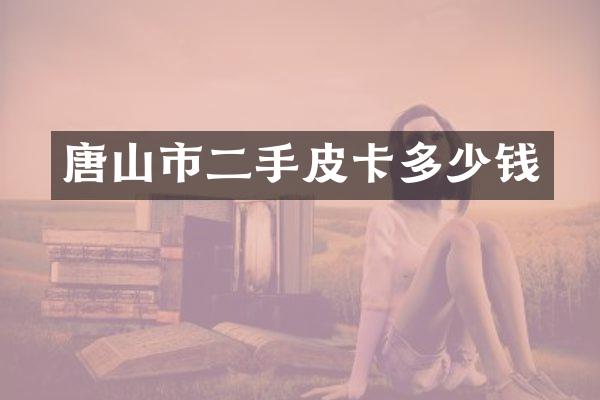 唐山市二手皮卡多少钱