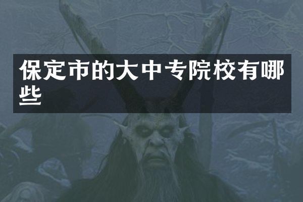 保定市的大中专院校有哪些