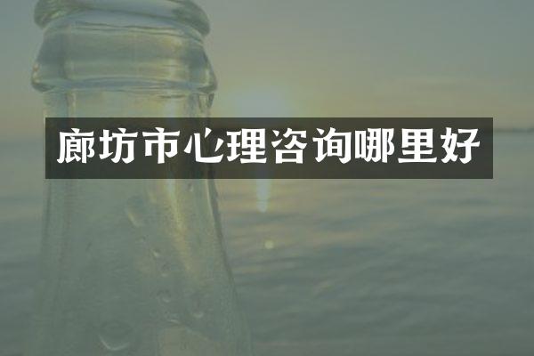 廊坊市心理咨询哪里好