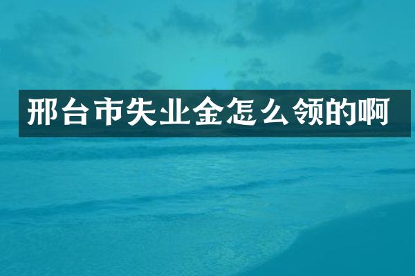 邢台市失业金怎么领的啊