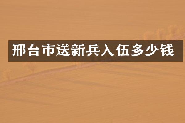 邢台市送新兵入伍多少钱