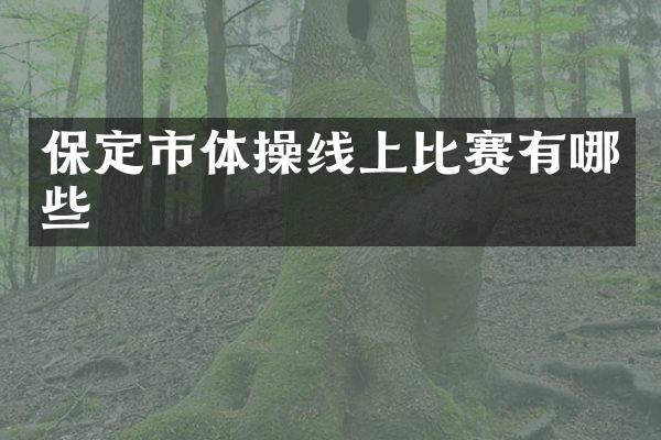 保定市体操线上比赛有哪些