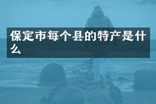 保定市每个县的特产是什么