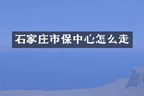 石家庄市保中心怎么走