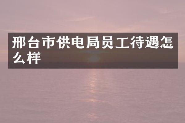 邢台市供电局员工待遇怎么样