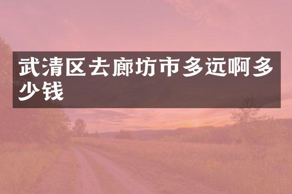 武清区去廊坊市多远啊多少钱