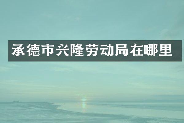 承德市兴隆劳动局在哪里