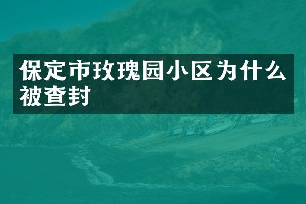 保定市玫瑰园小区为什么被查封