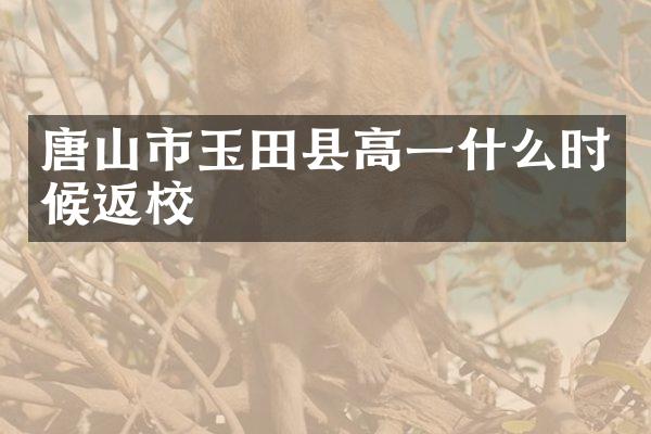 唐山市玉田县高一什么时候返校